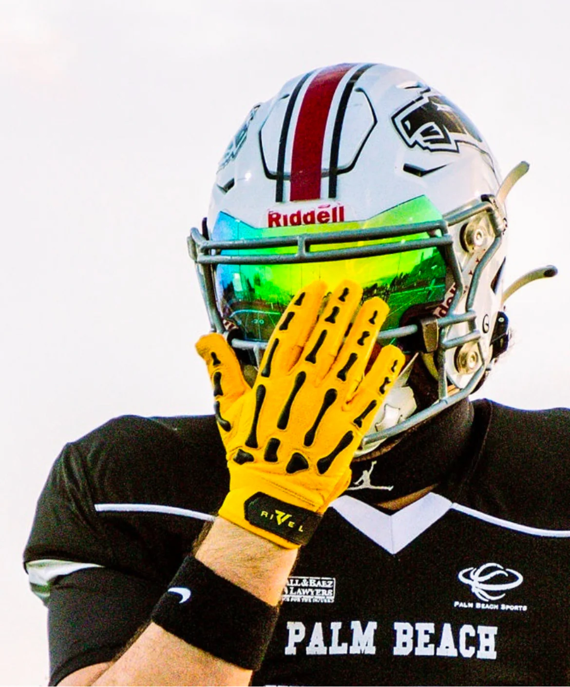 OG Reaper Bones Football Gloves (Black & White Bones) - Image 13