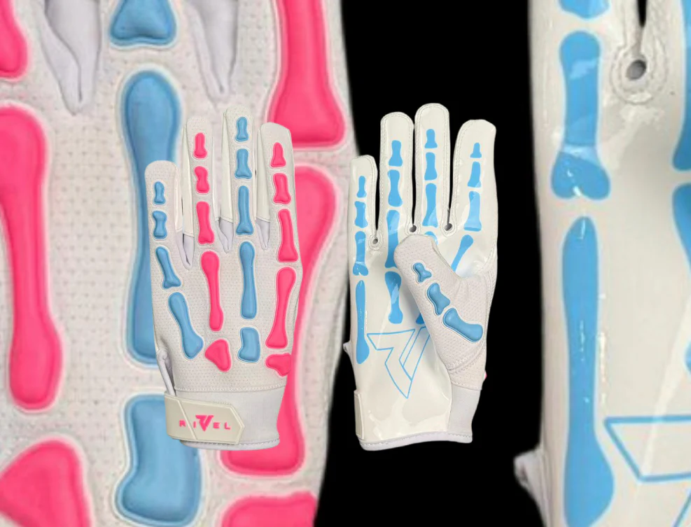 Reaper White Series Bones Football Gloves - Image 3